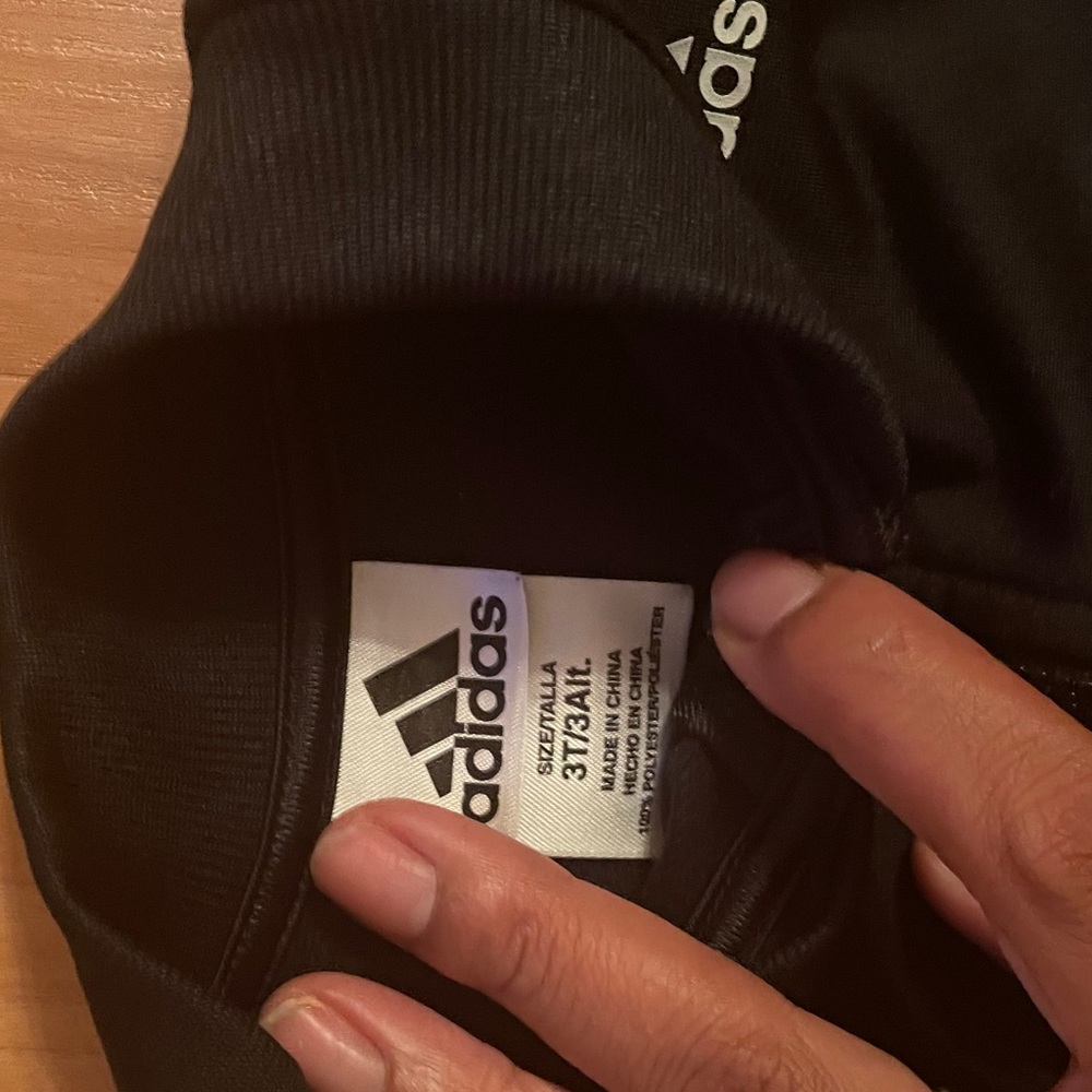 Toddler Black & White Adidas Jacket - Picture 2 of 3
